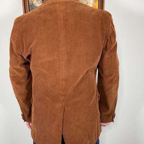 Jonathan Edwards Two Button Corduroy Blazer Men's 42R Brown Top - Picture 3 of 13